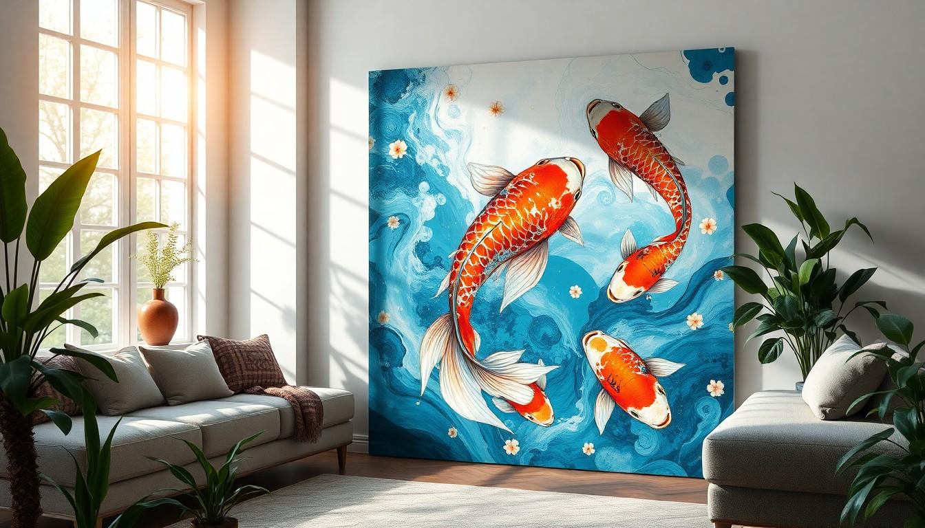 coy fish painting
